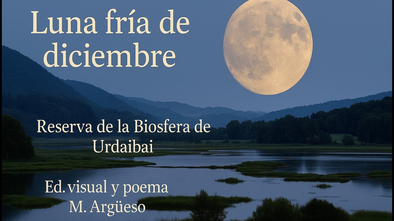 ❄️🩵*Superluna llena de diciembre*Poema y edición de imágenes de Bilbao pasado y presente.M. Argüeso.