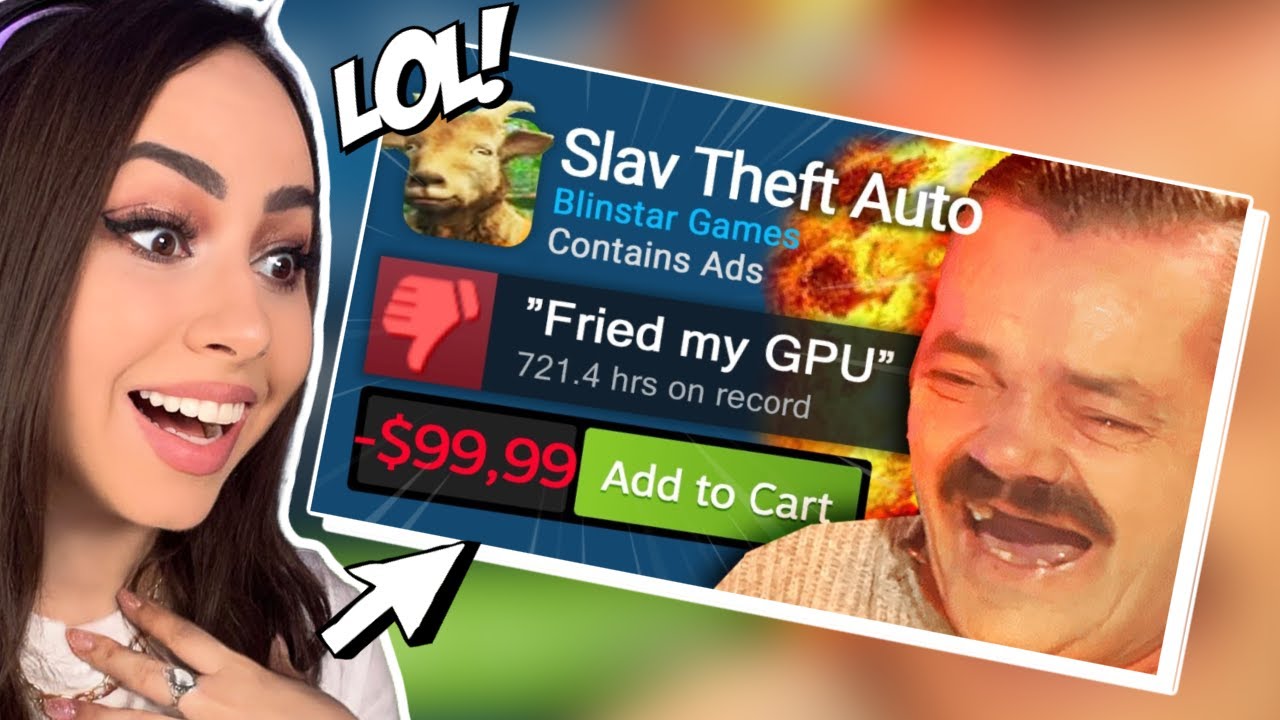 Wasting $100 on BAD STEAM GAMES | Bunnymon REACTS