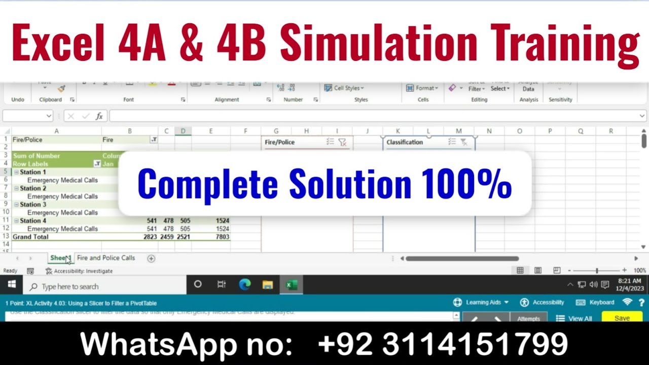 Excel 4A & 4B Simulation Training #ExcelSimulation #Excel4A #Excel4B #SimulationTraining #Training