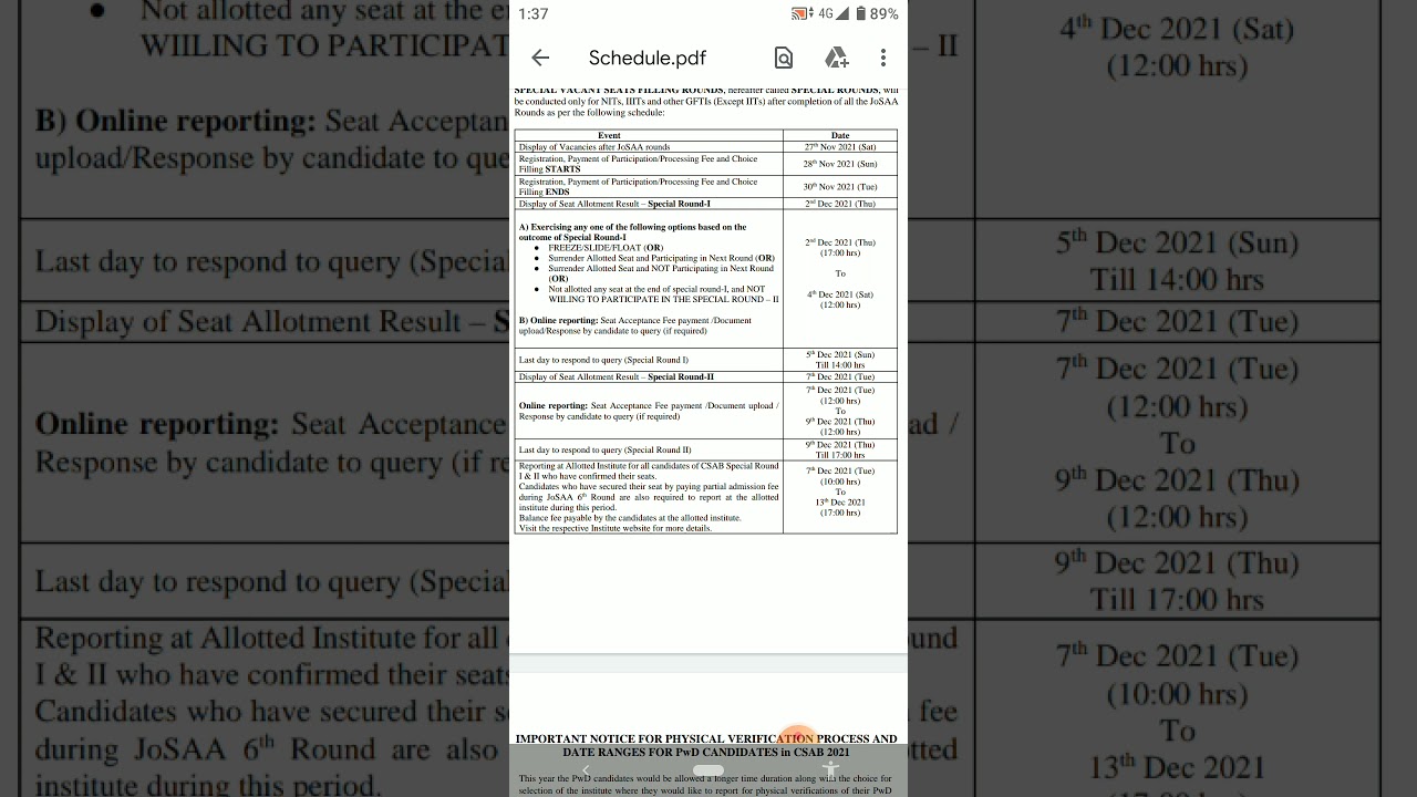 Csab special round schedule