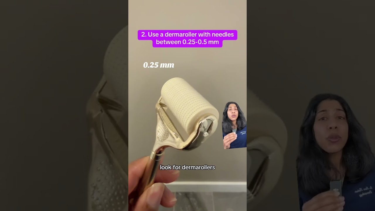 How to use a dermaroller for hair growth like a dermatologist. #minoxidil #dermaroller