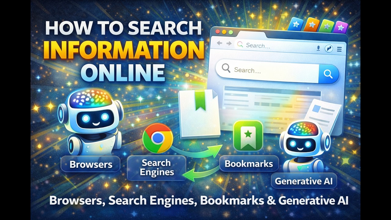 How to Search Information Online | Browsers, Search Engines, Bookmarks & Generative AI