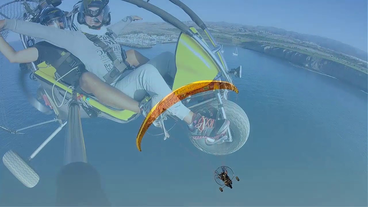 Fantastic  & sunny - paramotor - paratrike - powered paraglider experience in Maspalomas with Genni