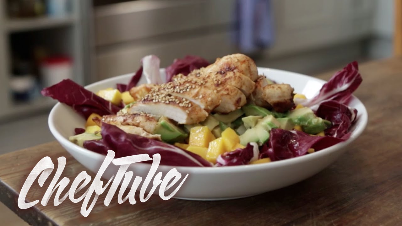 Comment Faire Une Salade de Mangue et Avocat - Recette dans la description