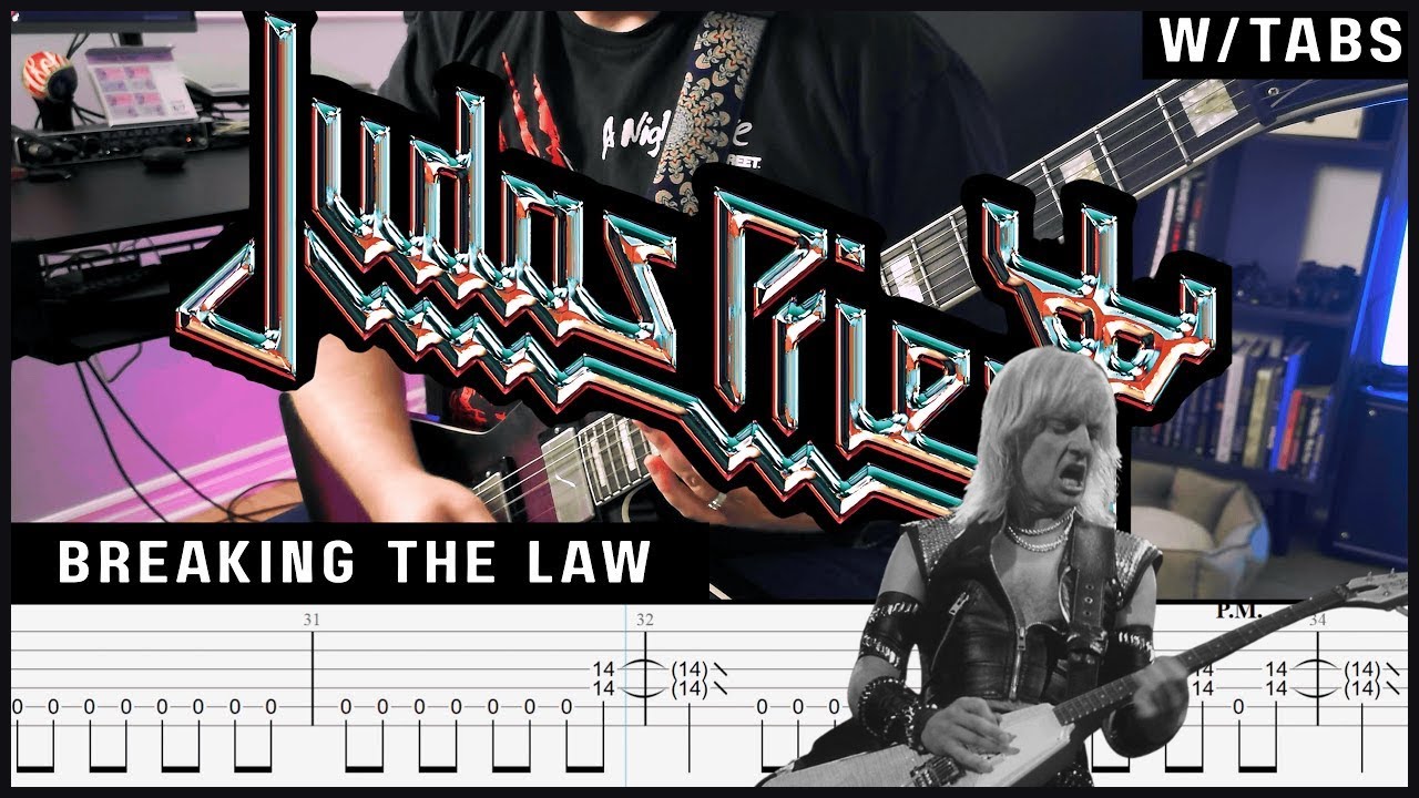 Judas Priest, Breaking the Law | KK Downing's Guitar Parts | Tabs | Lesson | Cover | Tutorial