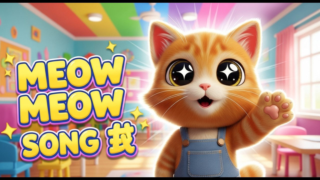 म्याऊँ म्याऊँ बिल्ली 🐱 | Cute Cat Rhyme for Kids | हिंदी नर्सरी राइम