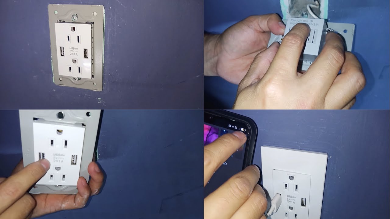 COMO REALIZAR EL CAMBIO DE UN TOMACORRIENTE POR UNO CON PUERTOS USB