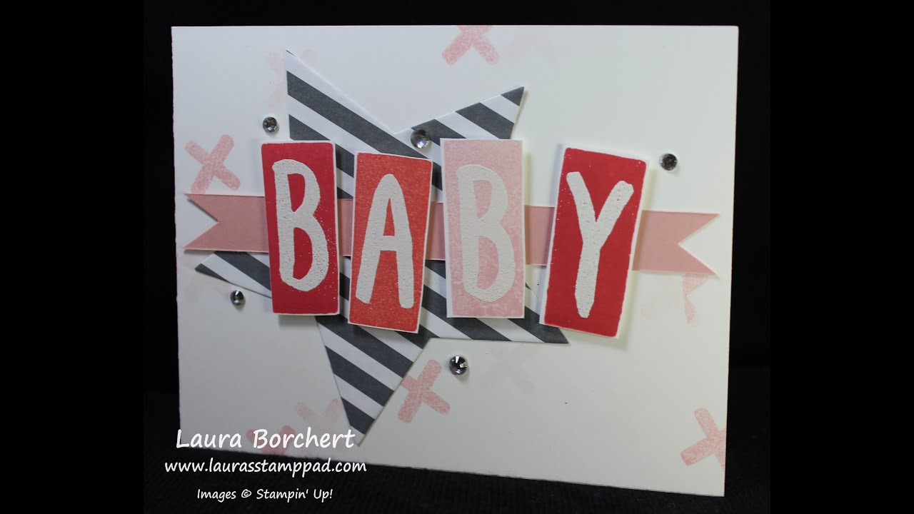Layered Letters Baby Card - Laura's Stamp Pad