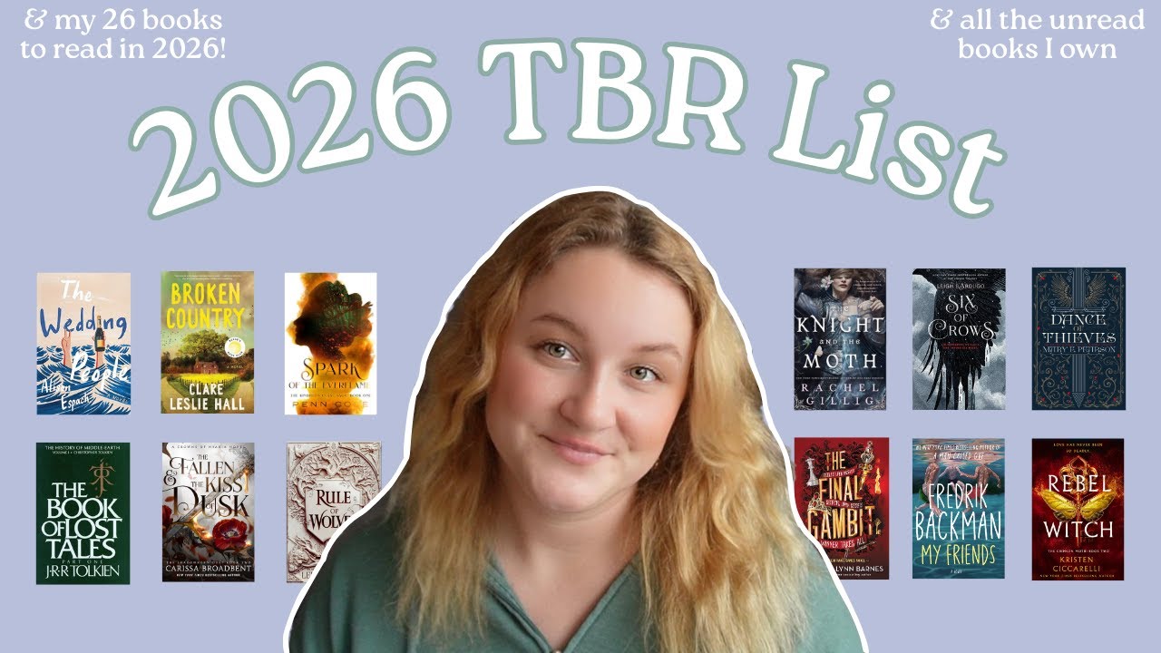 2026 TBR List! 26 books I want to read in 2026 & all my unread books!✨🦩