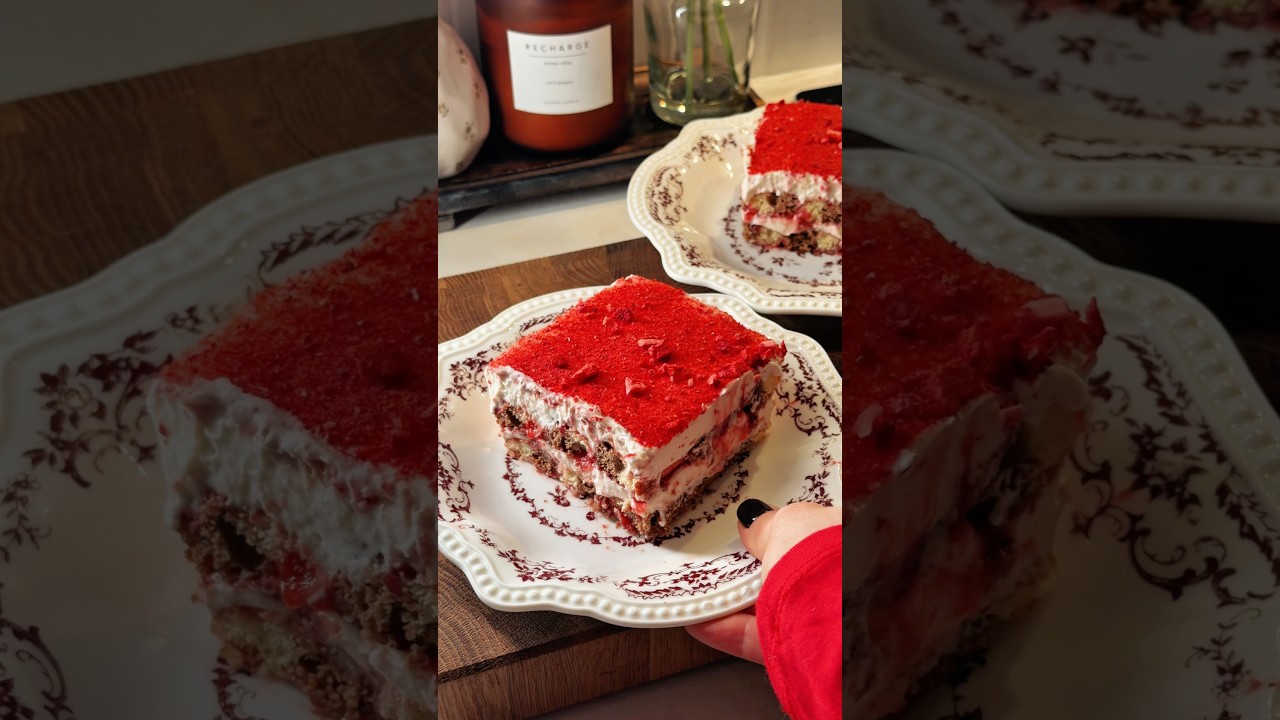 Клубничный тирамису - вкусная валентинка 🍓 #рецепт #новыйрецепт #рекомендации #шортс #viralvideo