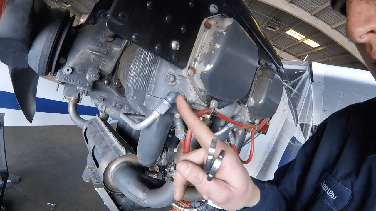 working on the PA-18