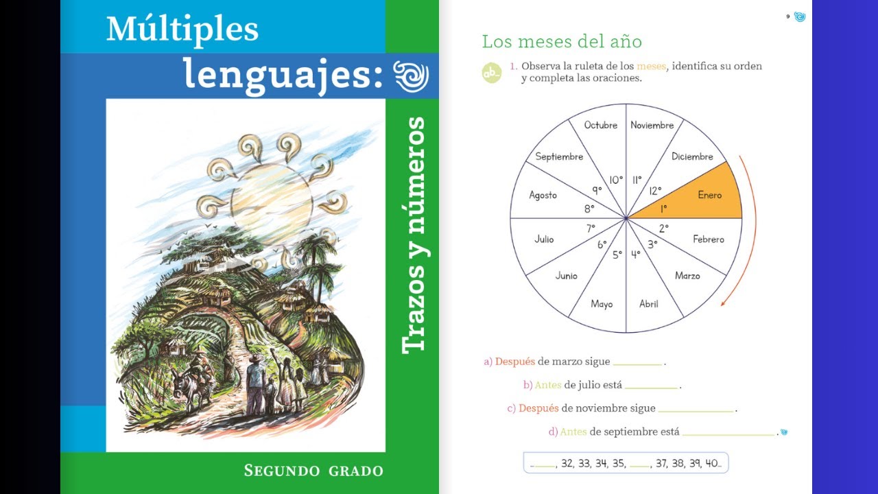 Los meses del año página 9  - Múltiples lenguajes: trazos y números