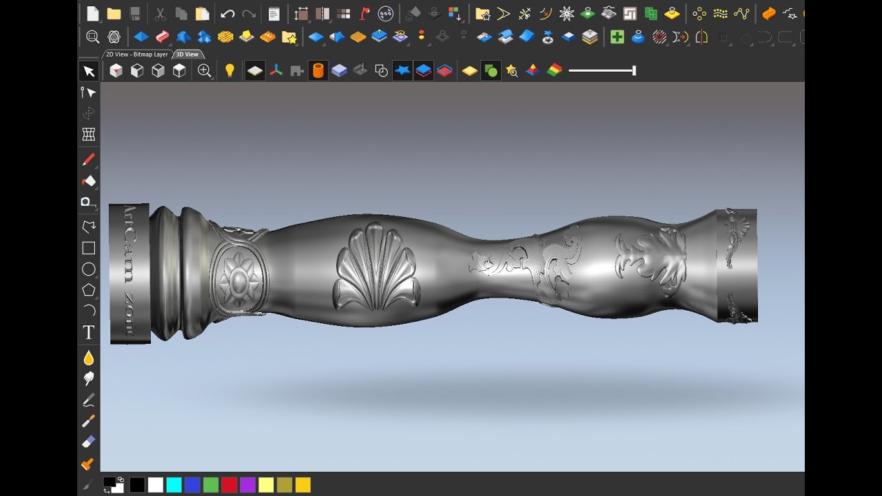 ArtCAM tutoial-Create Rotary Design-By ArtCam zone