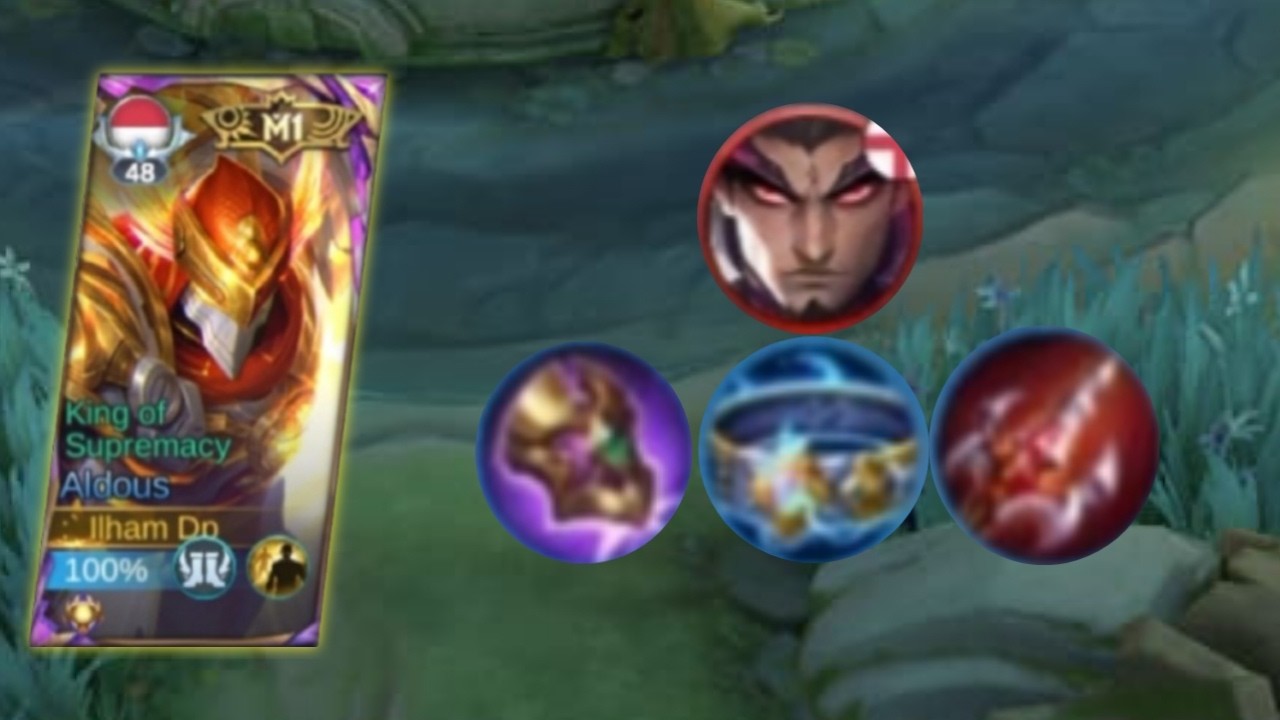 BEST BUILD ALDOUS 1 HIT COUNTER HERO YU ZONG!!! 100% SUPERB DAMAGE!!