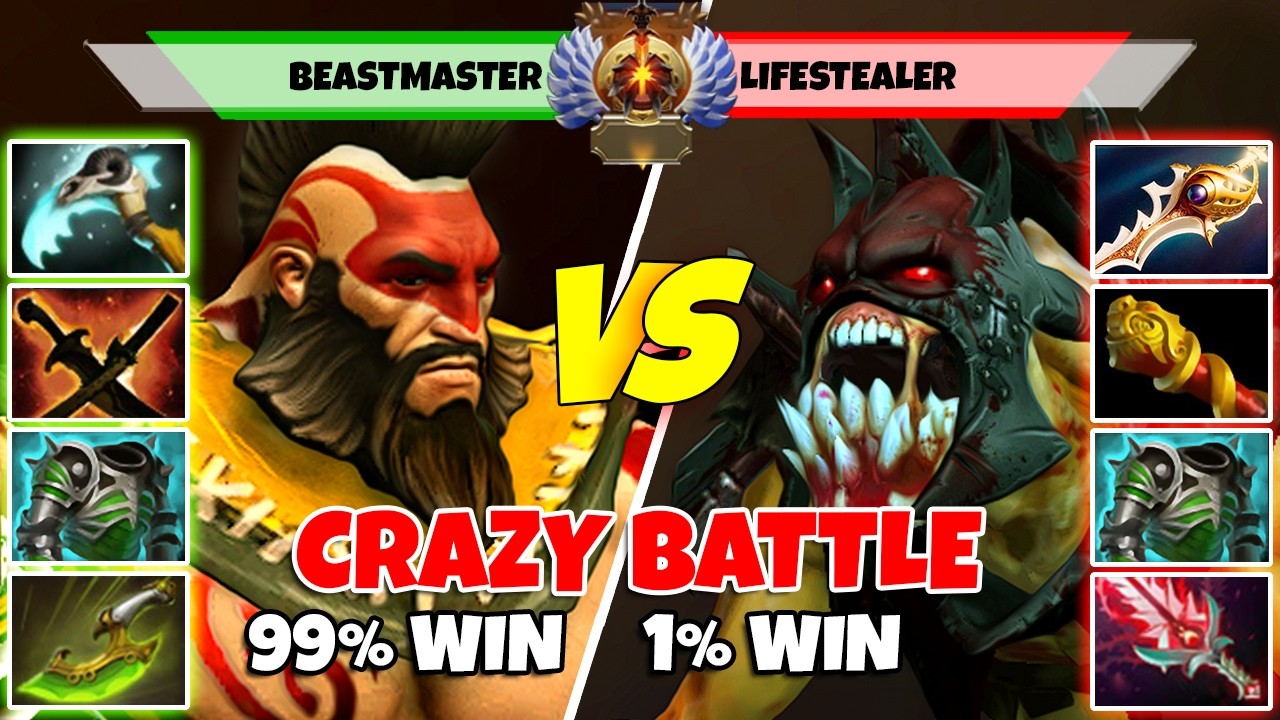 BEASTMASTER (Мид) против LIFESTEALER (Кэрри) - Эпическая битва игроков Dota 2 в ранге Immortal - ...
