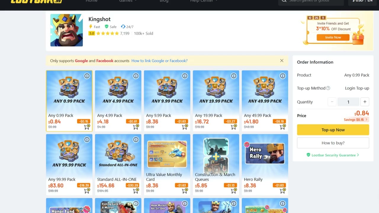 Kingshot Cheaper Packs! Lootbar.gg