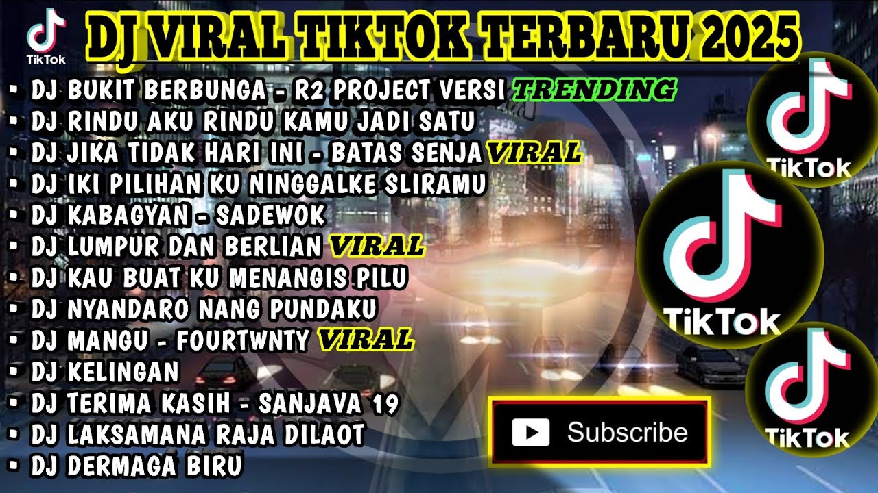 DJ VIRAL TIKTOK TERBARU  2025 | BUKIT BERBUNGA | RINDU AKU RINDU KAMU JADI SATU | FULL ALBUM