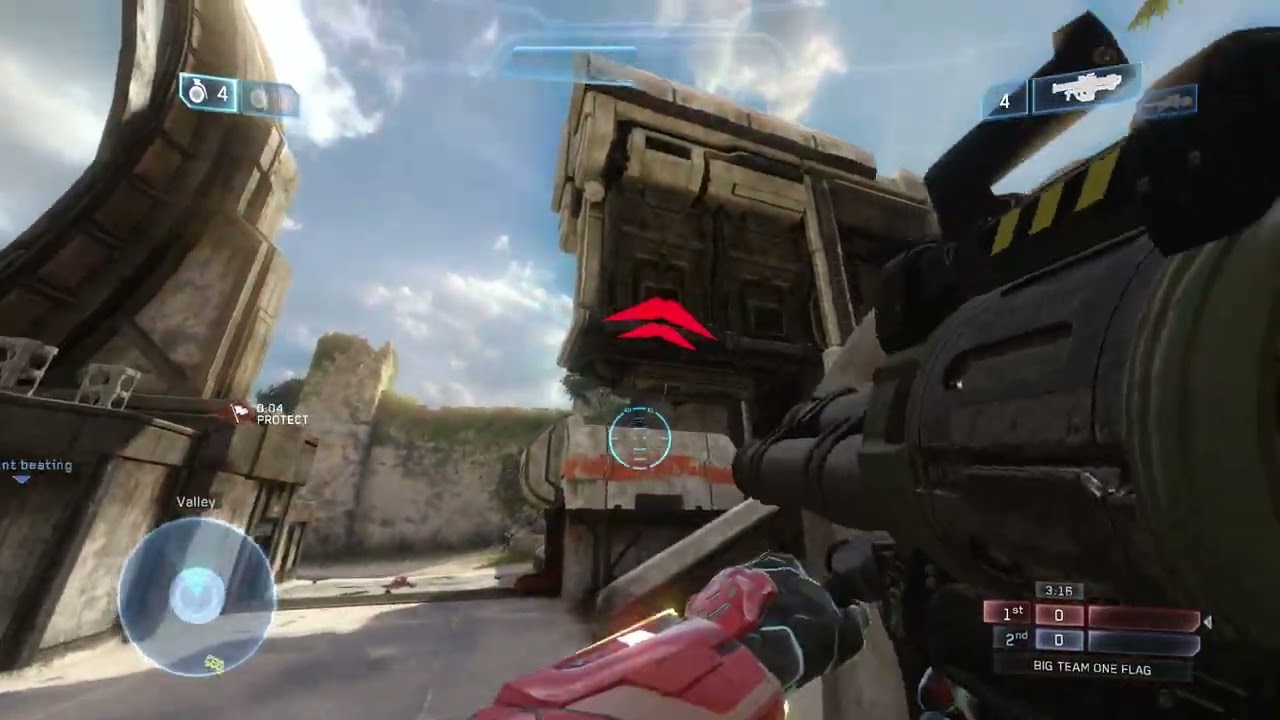 Halo 2 Anniversary Big Team - Big Team One Flag on Stonetown Multiplayer Gameplay