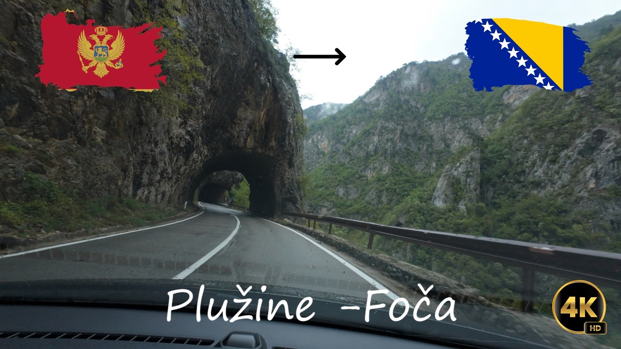 Montenegro: Plužine - Bosnia: Foča (M18)  4K UHD