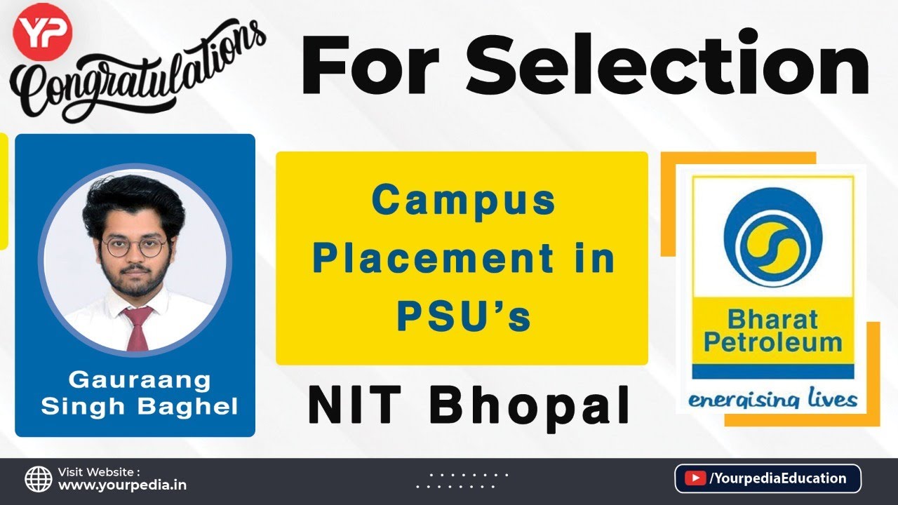 BPCL Selection in Campus Placements | NIT Bhopal Campus Placements | Congratulations