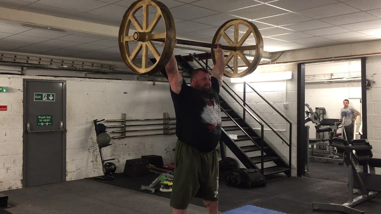 Eddie Hall 160kg x 3 Axle Press