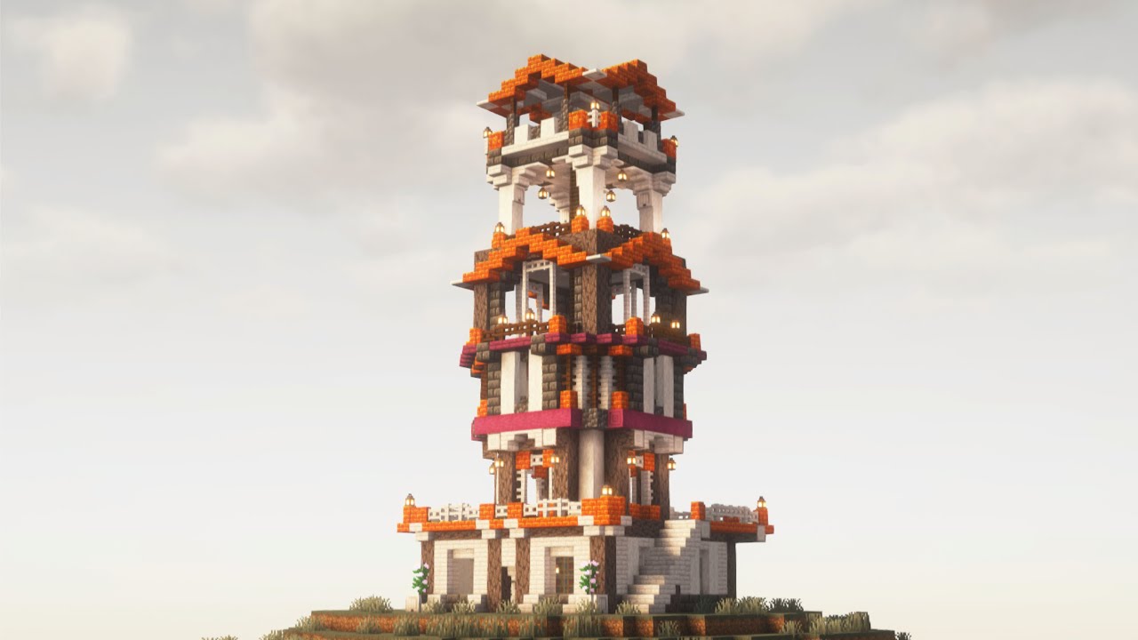 Minecraft Pale Oak Tower Tutorial