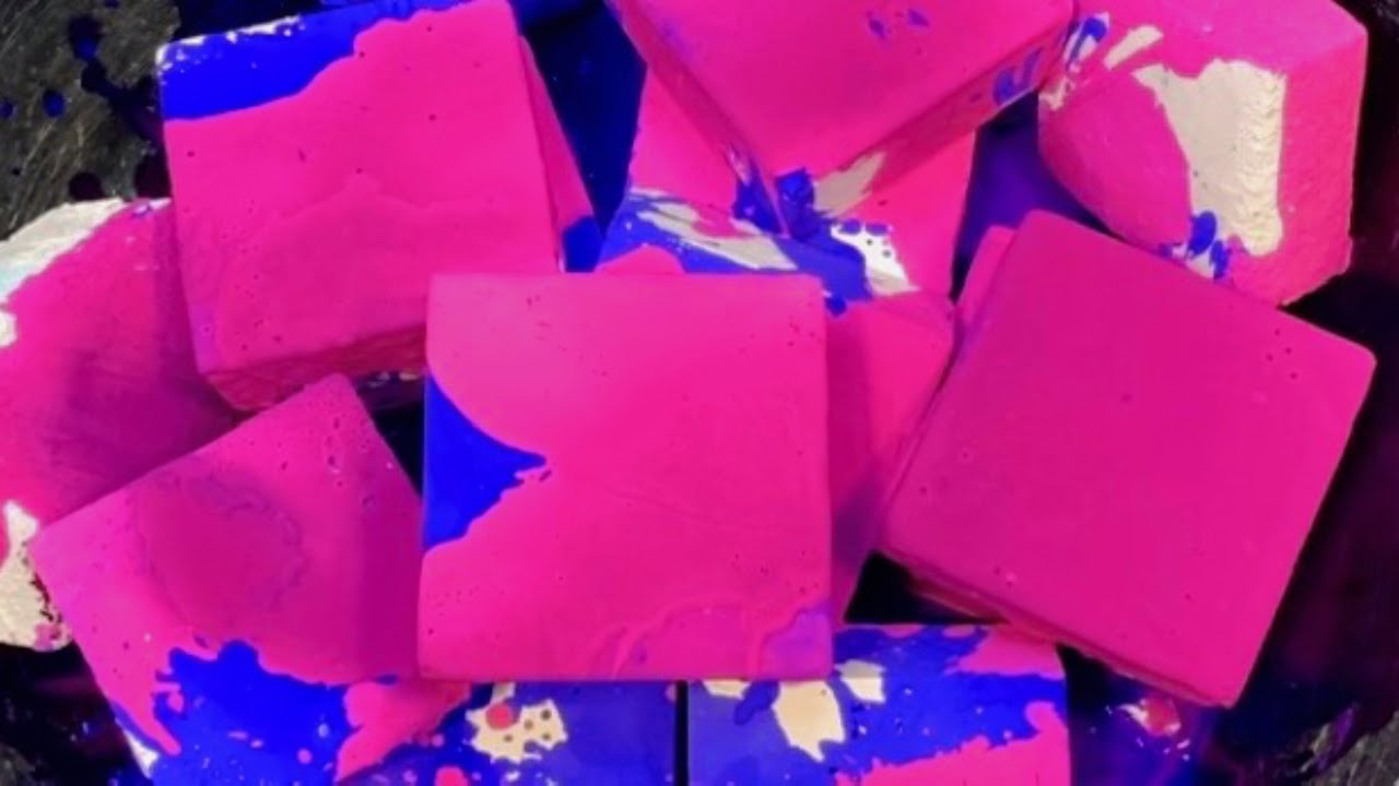 Buttery soft Plain Gym Chalk covered with cornstarch pasted Plus HM blocks | Gym Chalk asmr
