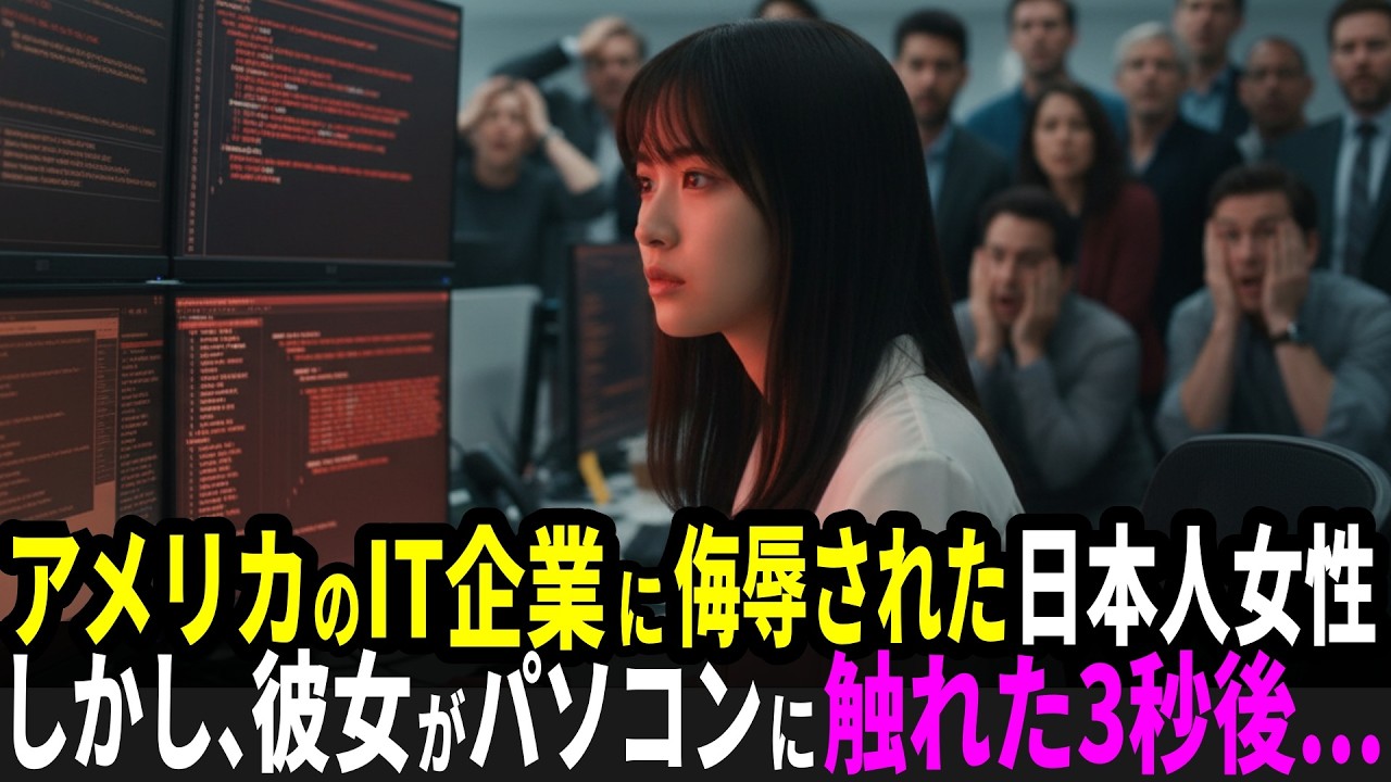 「君は一体何者…？」アメリカのIT企業で無能扱いされていた日本人インターン。しかしサイバー攻撃が発生し、彼女がPCを触った3秒後…！