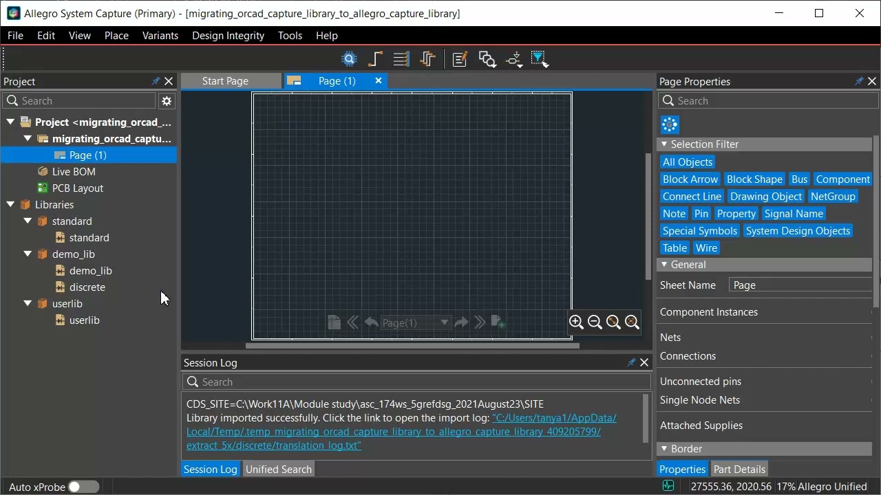 Migrating an OrCAD Capture Library to Allegro System Capture