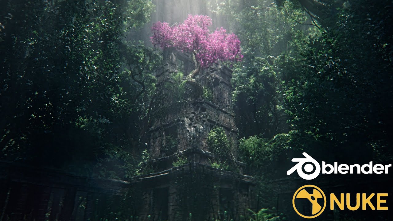 Jungle Temple Breakdown - Blender & Nuke