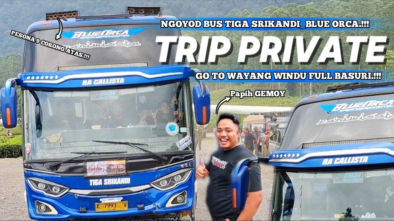 TRIP MANIA PRIVATE 22 DESEMBER 2024‼️GO TO WAYANG WINDU//NGOYOD BUS TIGA SRIKANDI_BLUE ORCA🤩