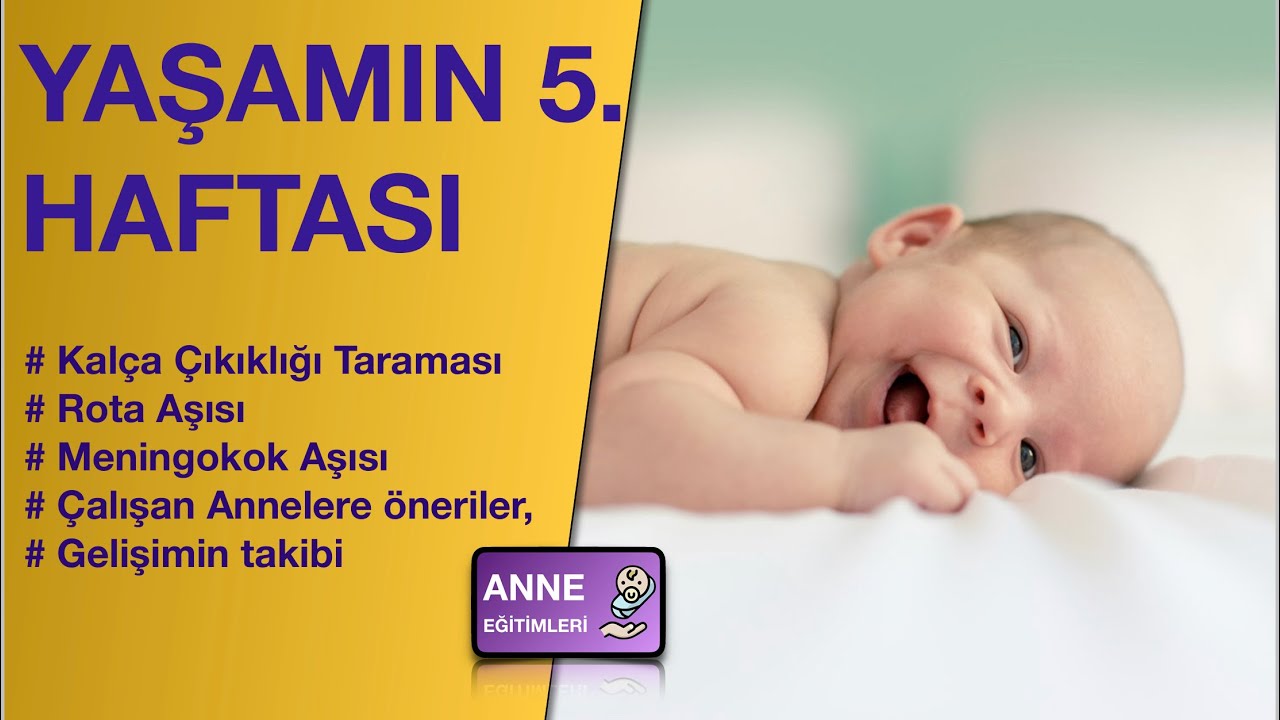 YAŞAMIN BEŞİNCİ HAFTASI (Kalça Çıkıklığı, Aşılar ,Beslenme, Güvenlik, Çalışan Anneler...)