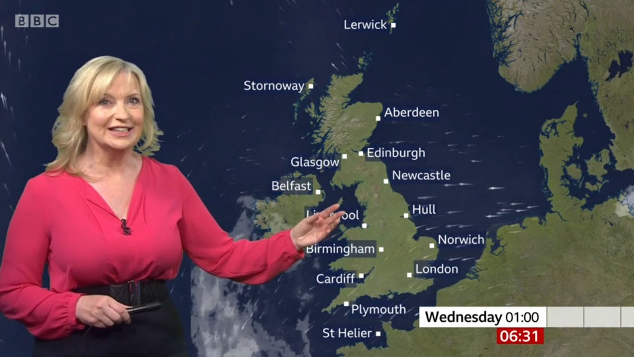 Carol Kirkwood - Busty Weather - 21 April 2020