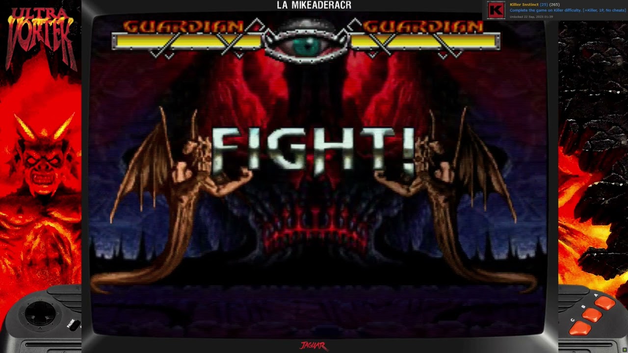 Ultra Vortek (Atari Jaguar / 1995) - Guardian Playthrough Retroachievements / Killer Instinct / 1CC