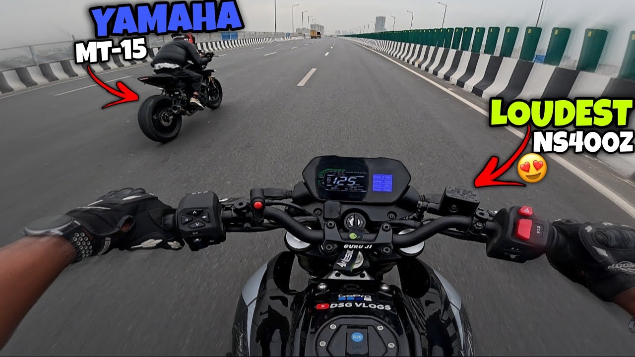 Самый громкий NS400Z против YAMAHA MT-15 | @DSGVLOGS007