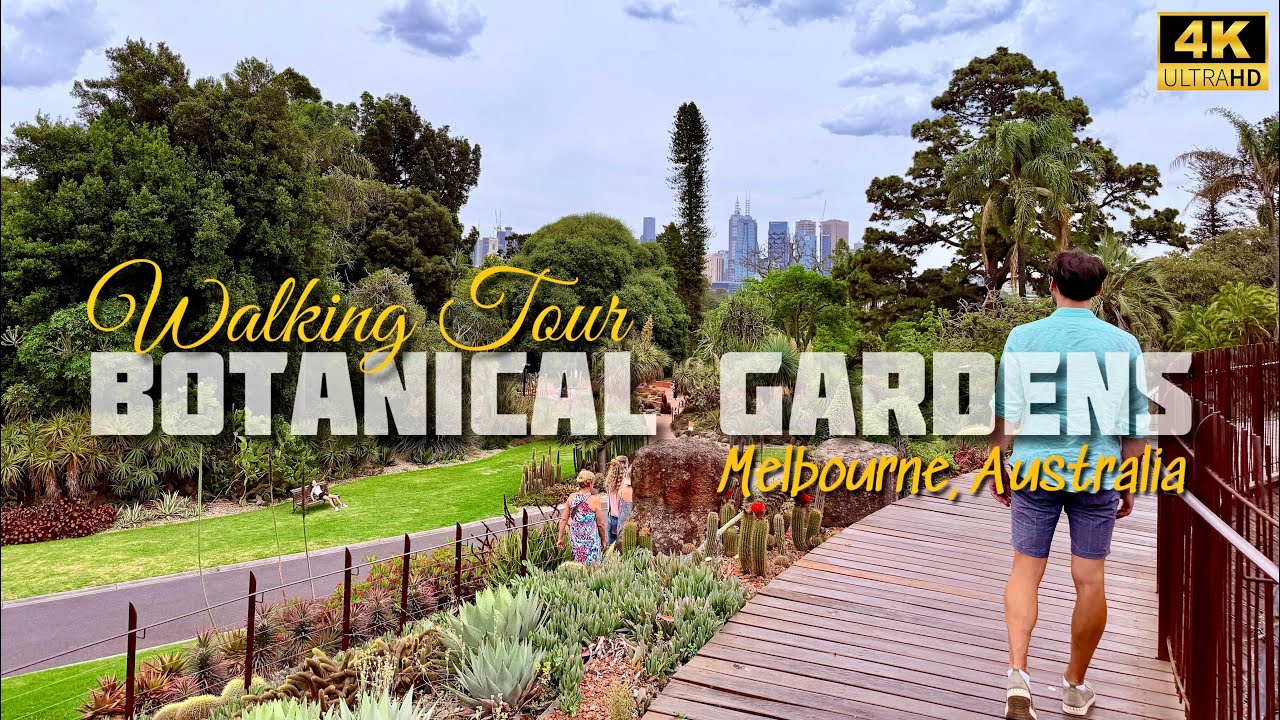 Melbourne Botanical Gardens, Australia | 4K Walking Tour