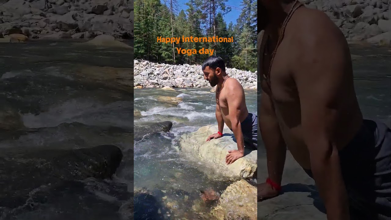 Happy international yoga day #yoga #bhakti #river #viral #shorts