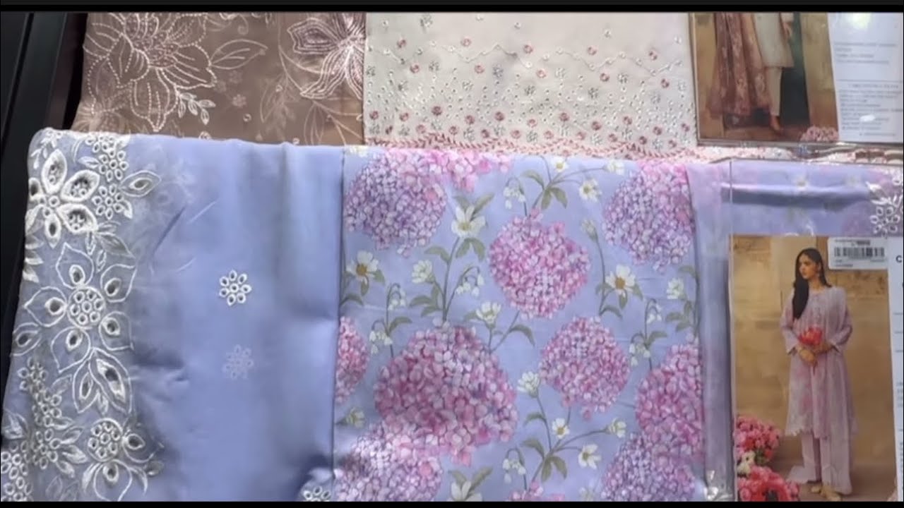 CROSS STITCH UNSTITCHED EMBROIDERED COLLECTION | CROSS STITCH EID LAWN COLLECTION