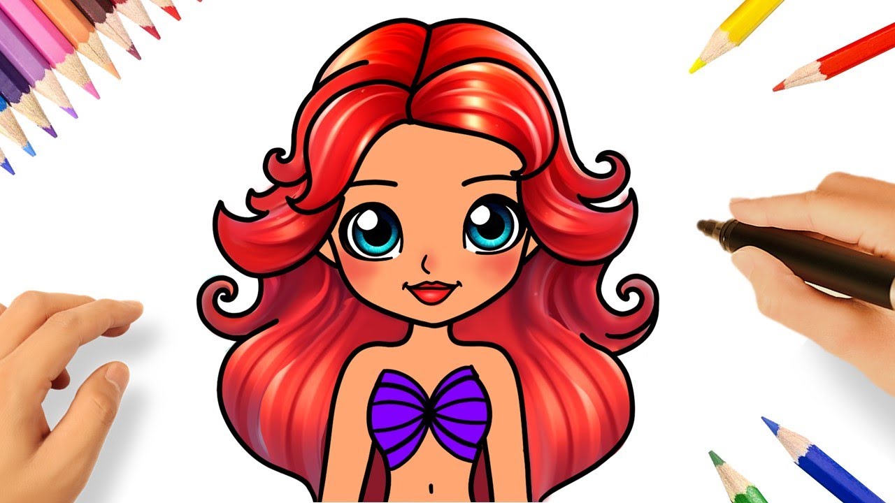 COMO DESENHAR A ARIEL | A PEQUENA SEREIA