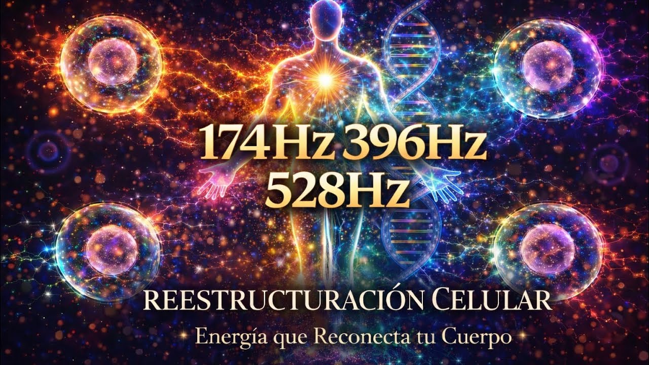 174Hz • 396Hz • 528Hz | 🧬Reestructuración Celular Profunda ✨ Energía que Reconecta Todo tu Cuerpo