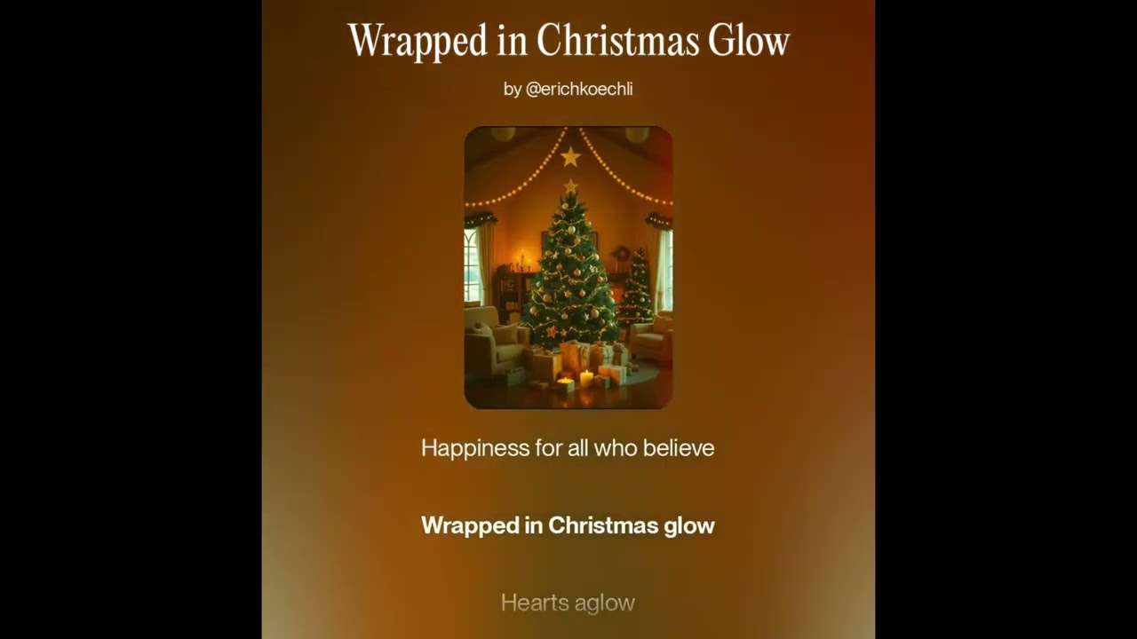 Wrapped In Christmas Glow (Lyrics Video) - Erich Koe