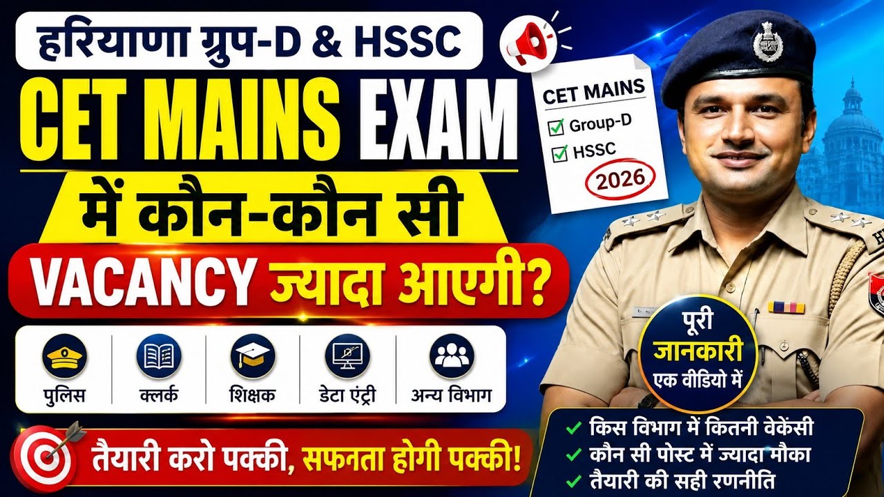 CET Mains में कौन कौन सी Vacancy आएगी 💯 Cet Group D Exam Date 2026