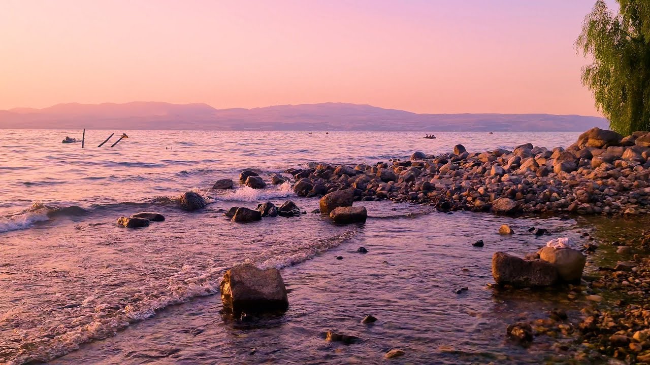 Sea of Galilee:The gentle sounds of the splashing waves of the Lake soothe and relax!