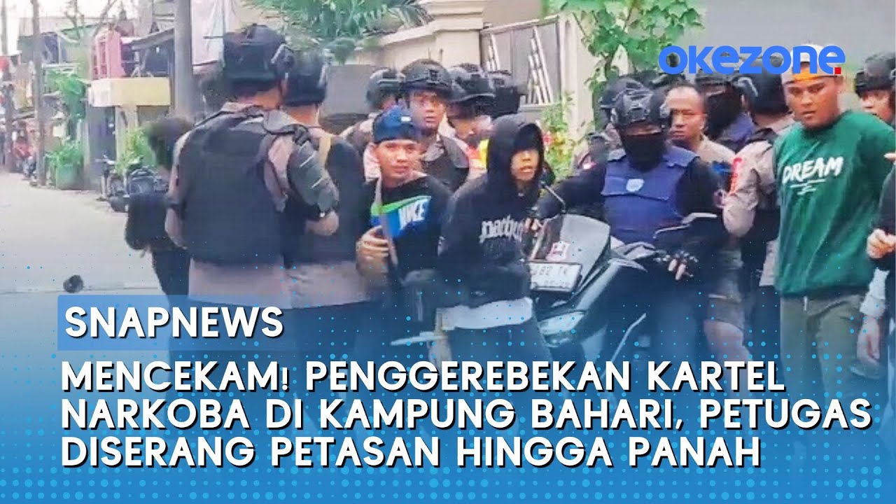 Mencekam! Penggerebekan Kartel Narkoba di Kampung Bahari, Petugas Diserang Petasan hingga Panah
