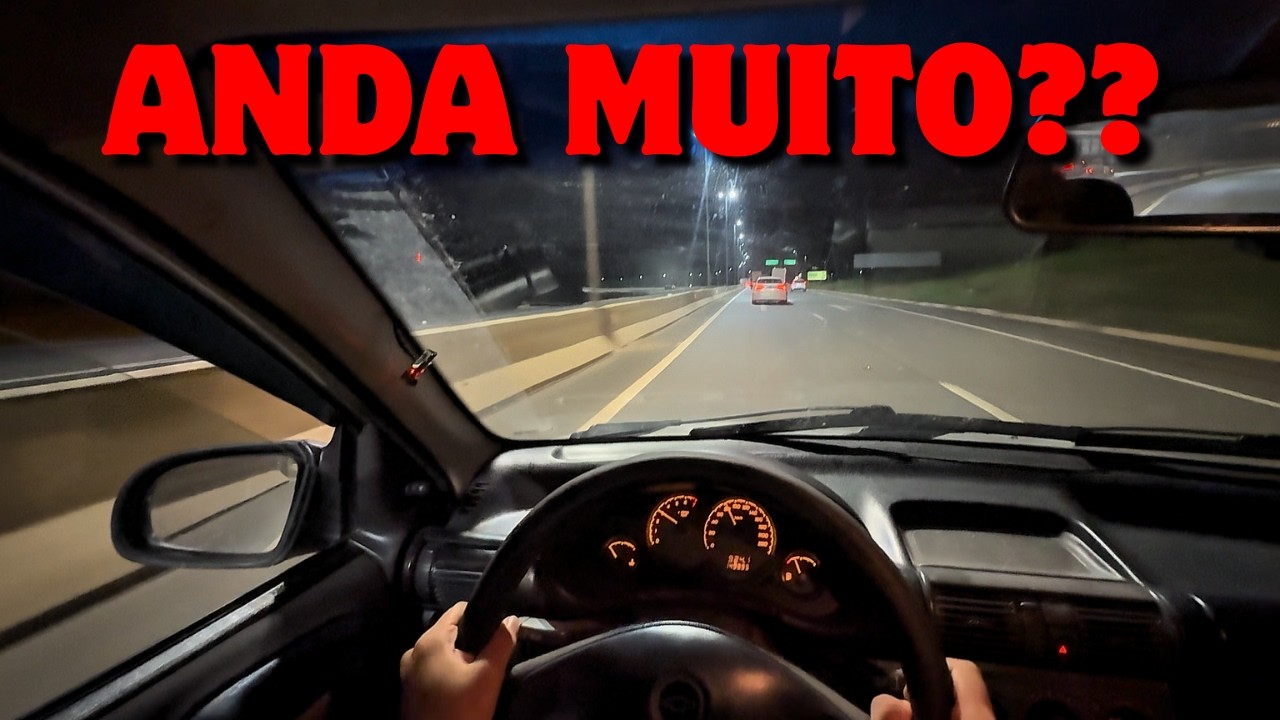Acelerando de Classic 1.0 na Rodovia ou Pelo Menos Tentando - #pov #classic #chevrolet