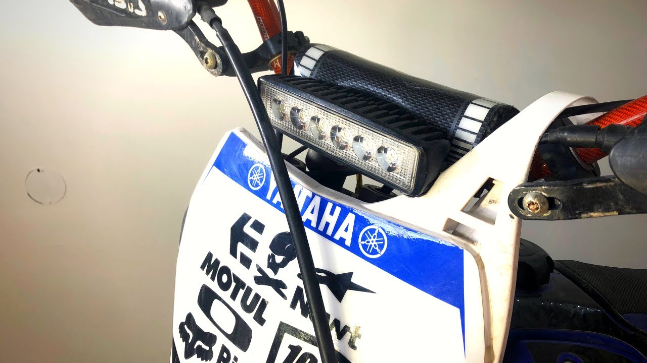 Dirt Bike Headlight using 18v drill battery! [6