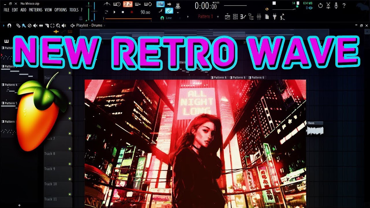 Learn Music Production - New Retro Wave Music in FL Studio 12 Free FLP