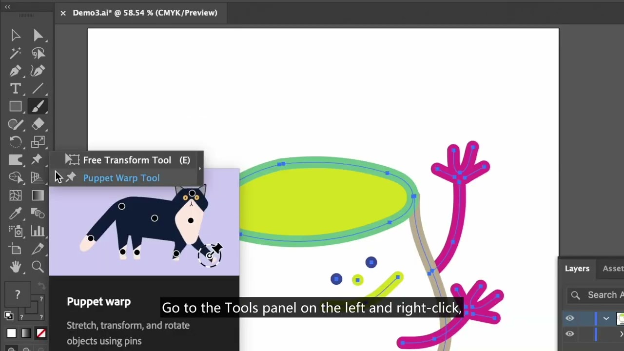 Monthly Tip_How to use Puppet Warp Tool in Adobe Illustrator