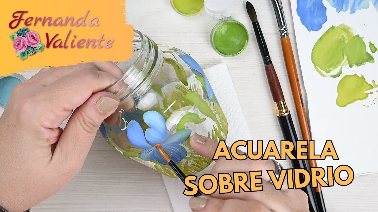Acuarela sobre vidrio - Prof. Fernanda Valiente