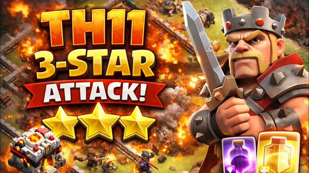 INSANE TH11 3-STAR ATTACK! 😱 Perfect Execution #clashofclans #gameplay #coc #gamingvideos #trending 